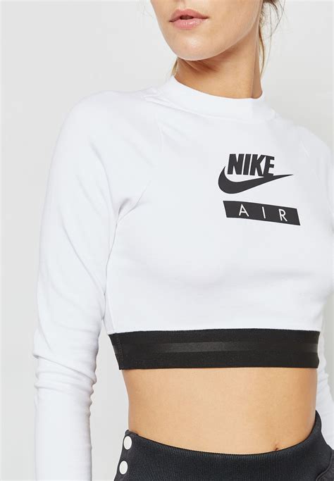 nike air crop top weiß|Nike Air slim cropped top in white .